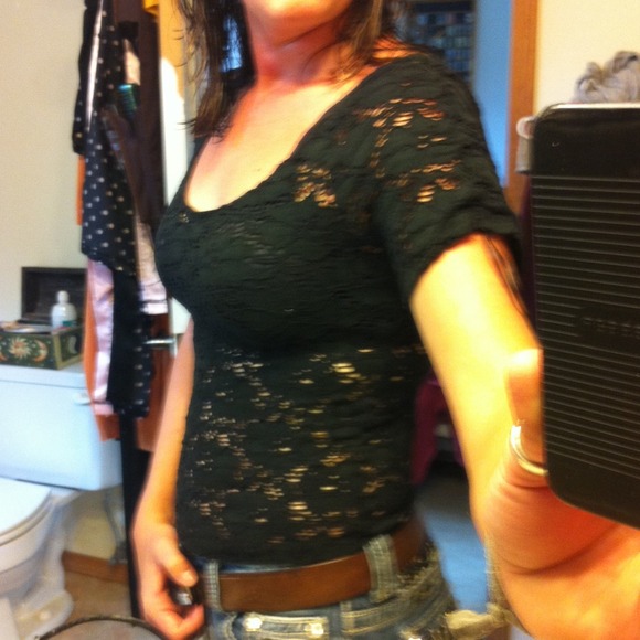 Sexy lacy guess jeans top