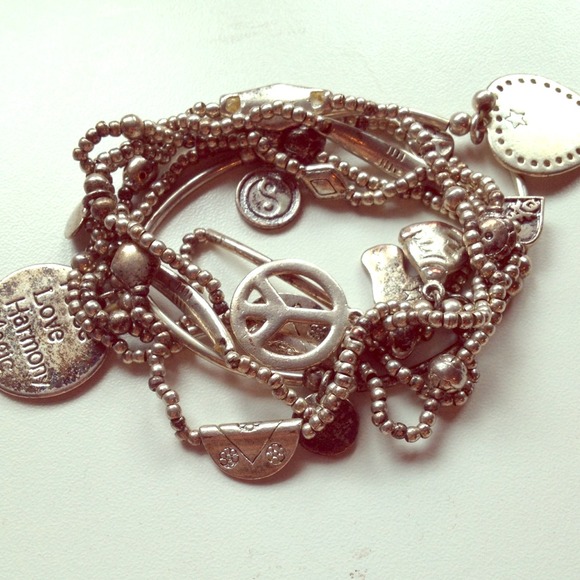 Silver charm bracelets