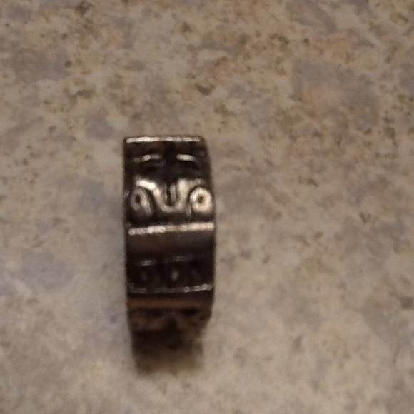 Costume ring. Silver with crosses