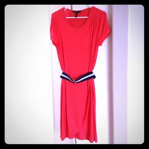 ❌SOLD❌BCBG mac azria dress orange w striped belt