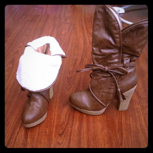 Brown 2way boots