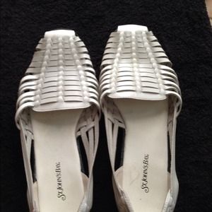 White leather Moccassins!