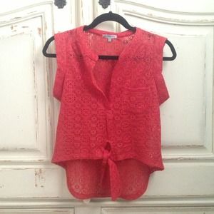 Sleeveless Eyelet Top