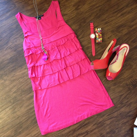Hot pink Banana Republic dress