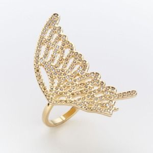 Swarovski butterfly wing ring!