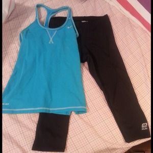 Nike and road runner sports workout outfit