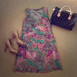 ❌SOLD❌Ruffled multi colored dress