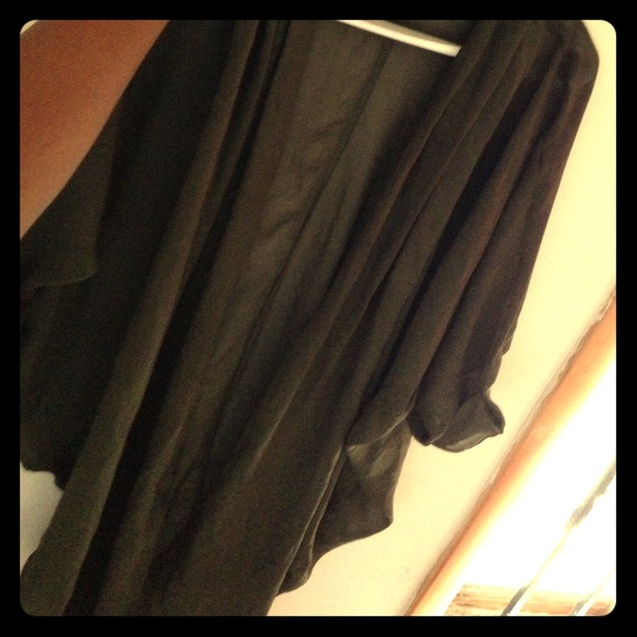 American Apparel Chiffon Shawl Cardigan