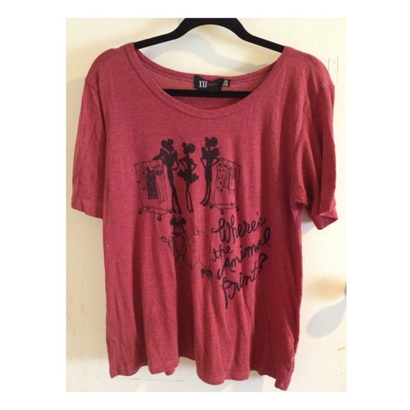 F21 Oversized Printed T-Shirt