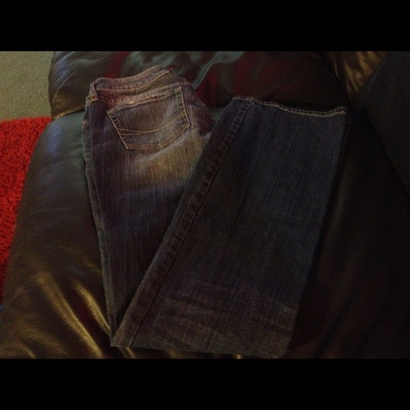 Bootcut blue jean pants