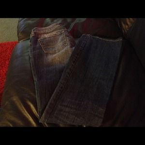 Bootcut blue jean pants