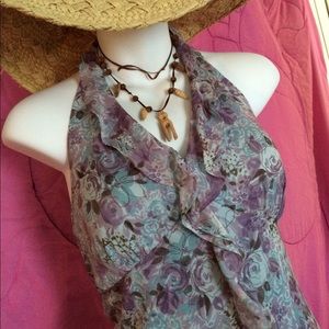 Silk print dress💜