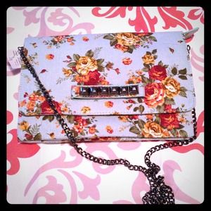 Floral Studded Cross-Body Bag