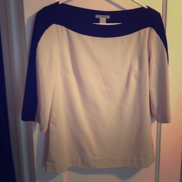 Black and cream blouse.