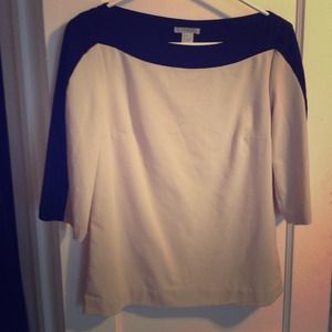 Black and cream blouse.