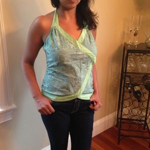 Summer green halter top