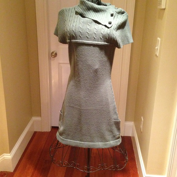 Grey sweater dress