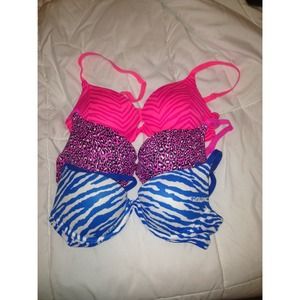 🚨Reduced 3 PINK Wear Everywhere Push-Up Bras NWOT