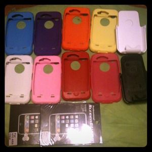iPhone 3 otterbox silicone covers /w protector pkg