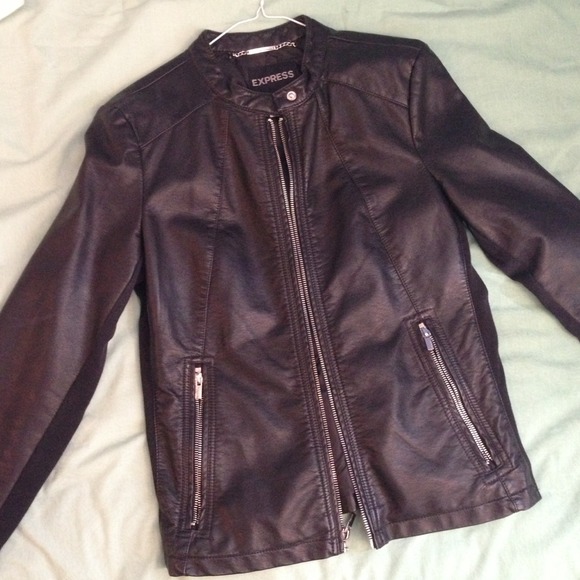 Express leather jacket - black