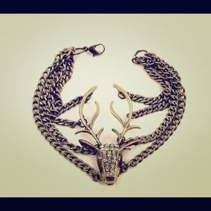 Beautiful vintage tone deer bracelet