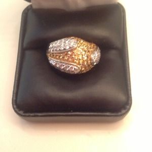 Diamond and yellow sapphire ring