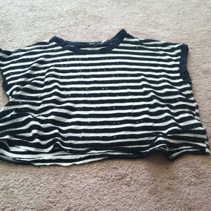 Striped sequin top