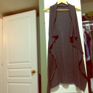 Long grey vest