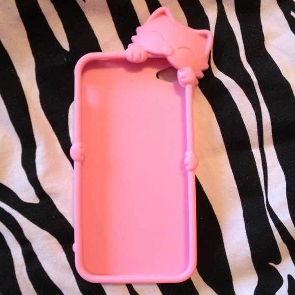 Pink cat iPhone 4/4s case