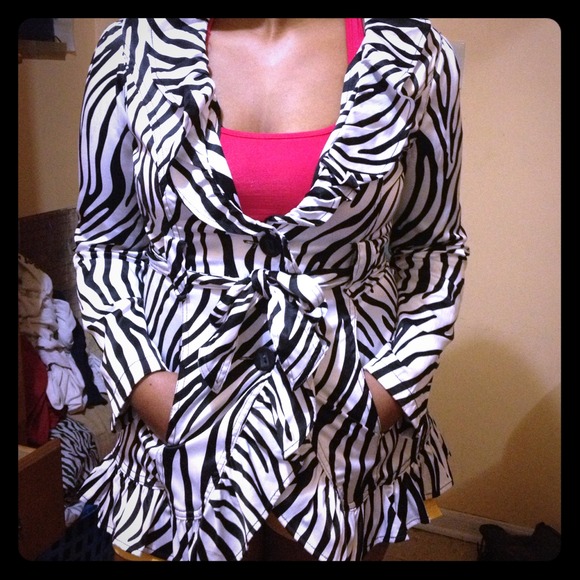 ❌Sold❌ Zebra design Jacket/blazer