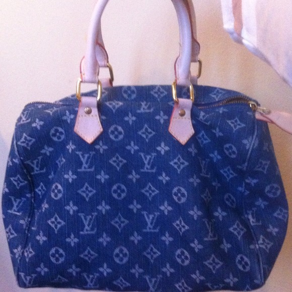 Denim Speedy, SALE today $40  !! Rare find!
