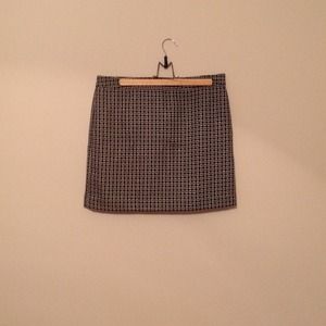 Loft black and white skirt