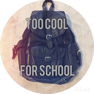 Black leather backpack from Urban Outfitters