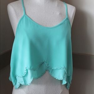 Mint crop top