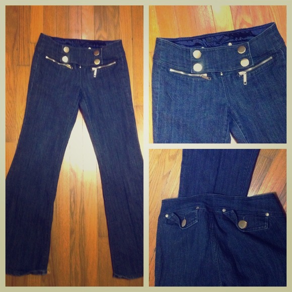 Sailor style stretch jeans