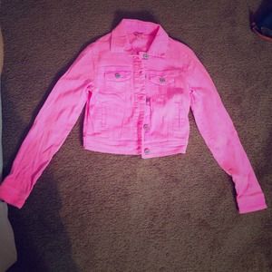 Bright Pink jean jacket