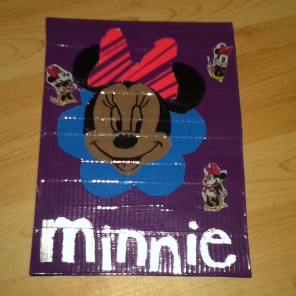 Duck tape painting Minnie Mouse