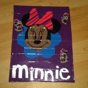 Duck tape painting Minnie Mouse