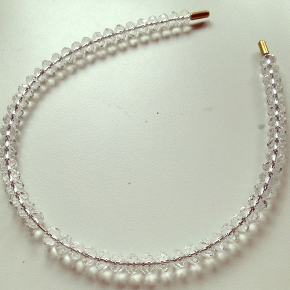 Clear beaded headband