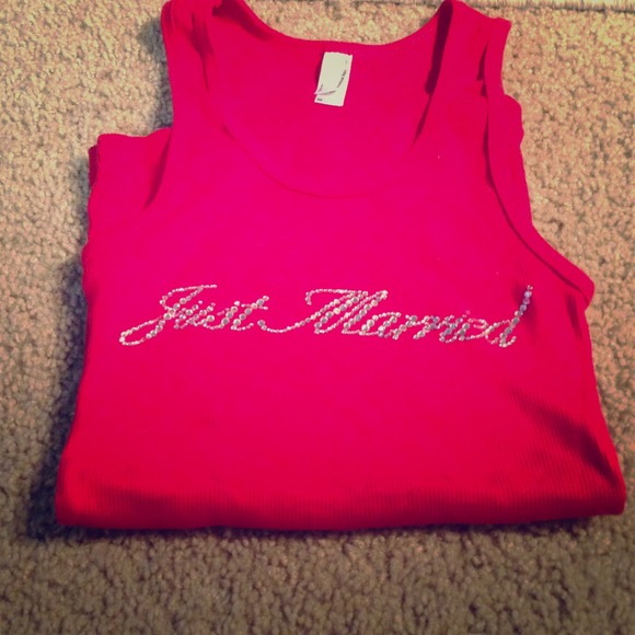Just Married red tank