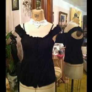 Shirring sleeves tank top