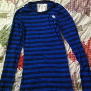 Abercrombie Blue and Navy Blue Long Sleeve shirt.