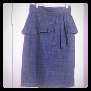 Nanette Lepore Denim Pencil Skirt