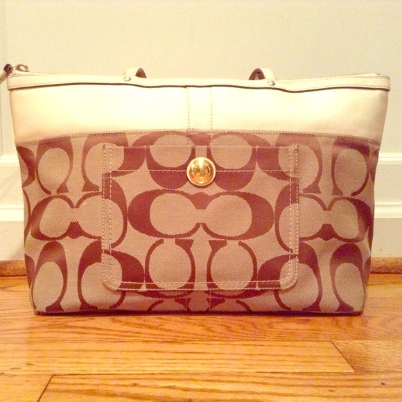 Coach Signature Stripe Tote (Style No. 11691)