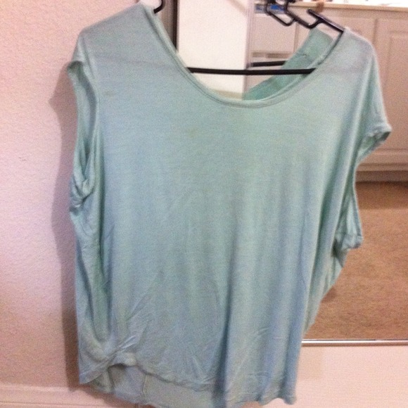 ⛔ SOLD⛔Light blue off the shoulder top