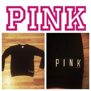 ✨Bundle✨PINK black Crewneck and yellow floral tank