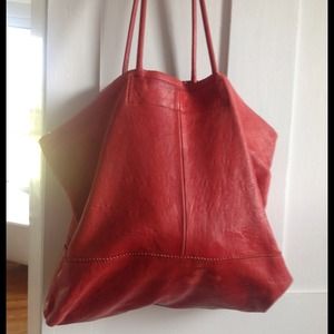 Large Banana Republic Red Hobo Bag
