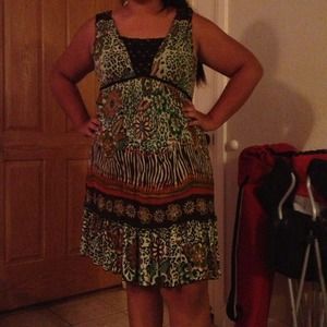 Very cute multi animal print dress