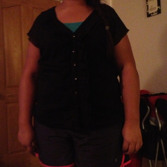 Dressy button down black shirt