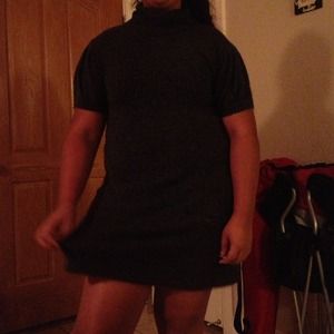 Turtle neck sweater dress